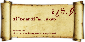Ábrahám Jakab névjegykártya