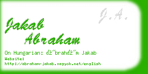 jakab abraham business card